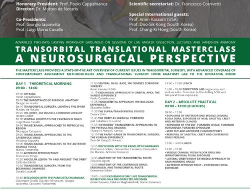 Schola Anatomica Salernitana 2.0 Transorbital Translational Masterclass: A Neurosurgical Perspective